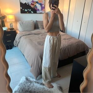 Striped Beige Sleepwear Pants